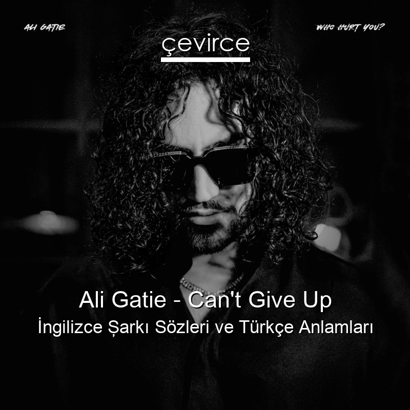 Ali Gatie – Can’t Give Up İngilizce Şarkı Sözleri Türkçe Anlamları