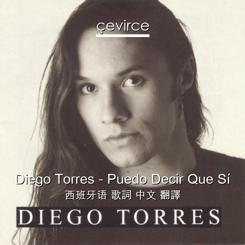Diego Torres – Puedo Decir Que Sí 西班牙语 歌詞 中文 翻譯