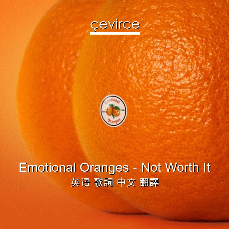 Emotional Oranges – Not Worth It 英语 歌詞 中文 翻譯