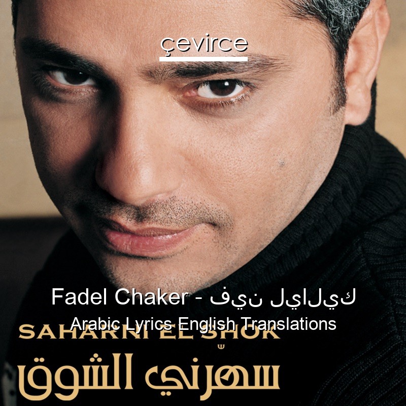 Fadel Chaker – فين لياليك Arabic Lyrics English Translations