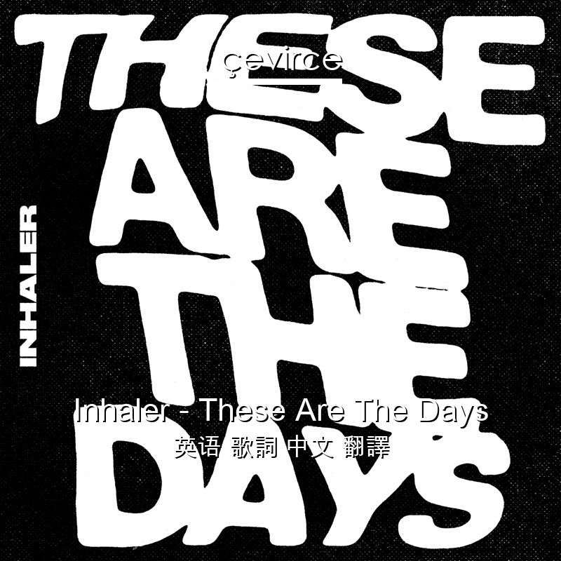 Inhaler – These Are The Days 英语 歌詞 中文 翻譯