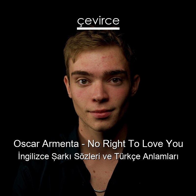 Oscar Armenta – No Right To Love You İngilizce Şarkı Sözleri Türkçe Anlamları