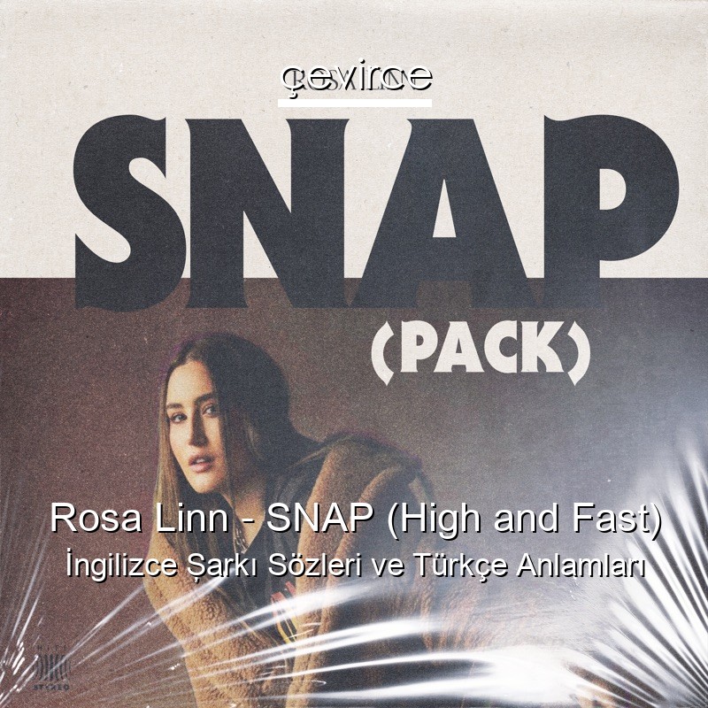 Rosa Linn – SNAP (High and Fast) İngilizce Şarkı Sözleri Türkçe Anlamları