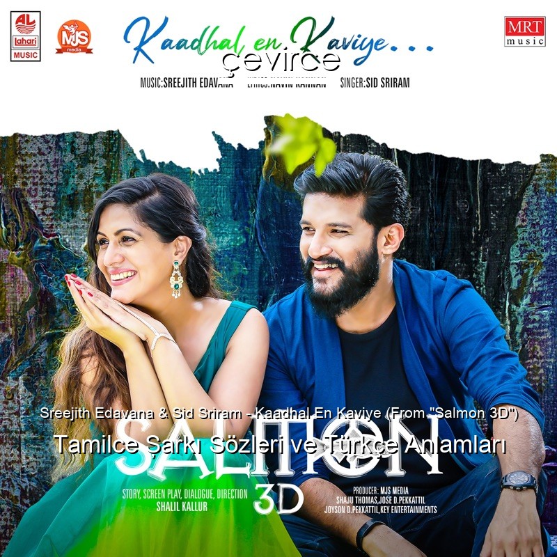 Sreejith Edavana & Sid Sriram – Kaadhal En Kaviye (From “Salmon 3D”) Tamilce Şarkı Sözleri Türkçe Anlamları