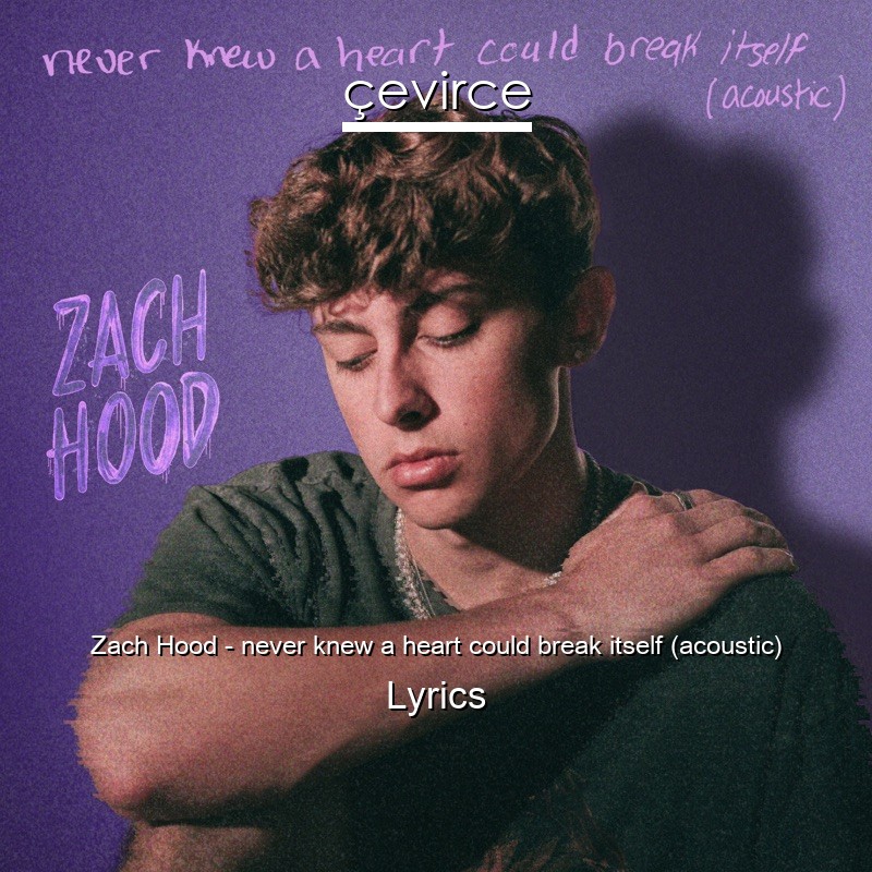 Zach Hood – never knew a heart could break itself (acoustic) Lyrics