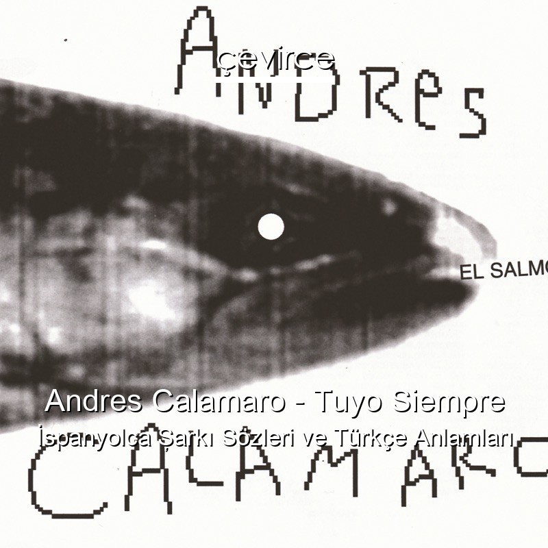 Andres Calamaro – Tuyo Siempre İspanyolca Şarkı Sözleri Türkçe Anlamları