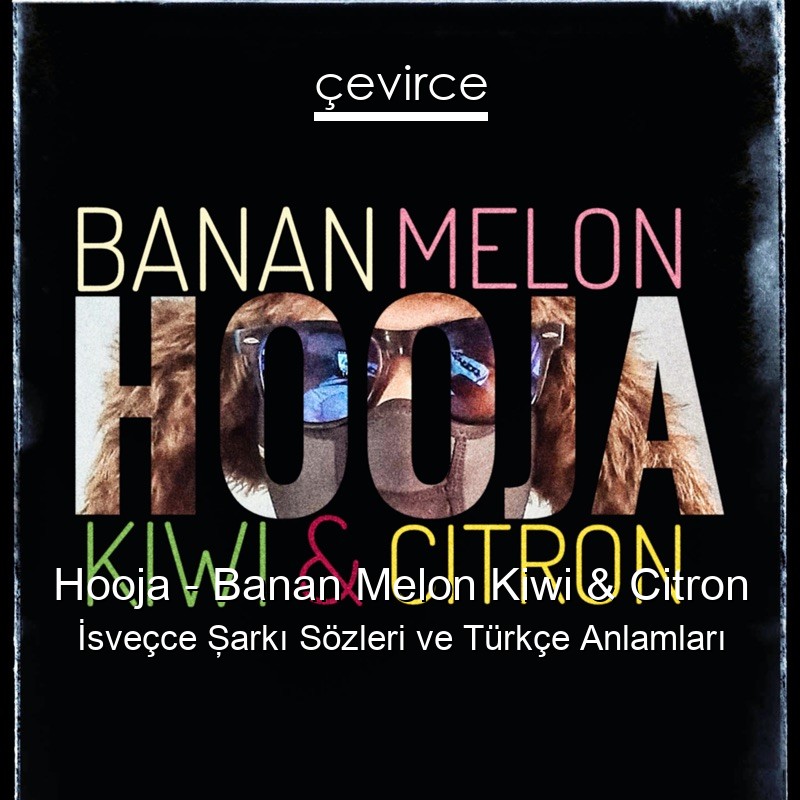 Hooja – Banan Melon Kiwi & Citron İsveçce Şarkı Sözleri Türkçe Anlamları