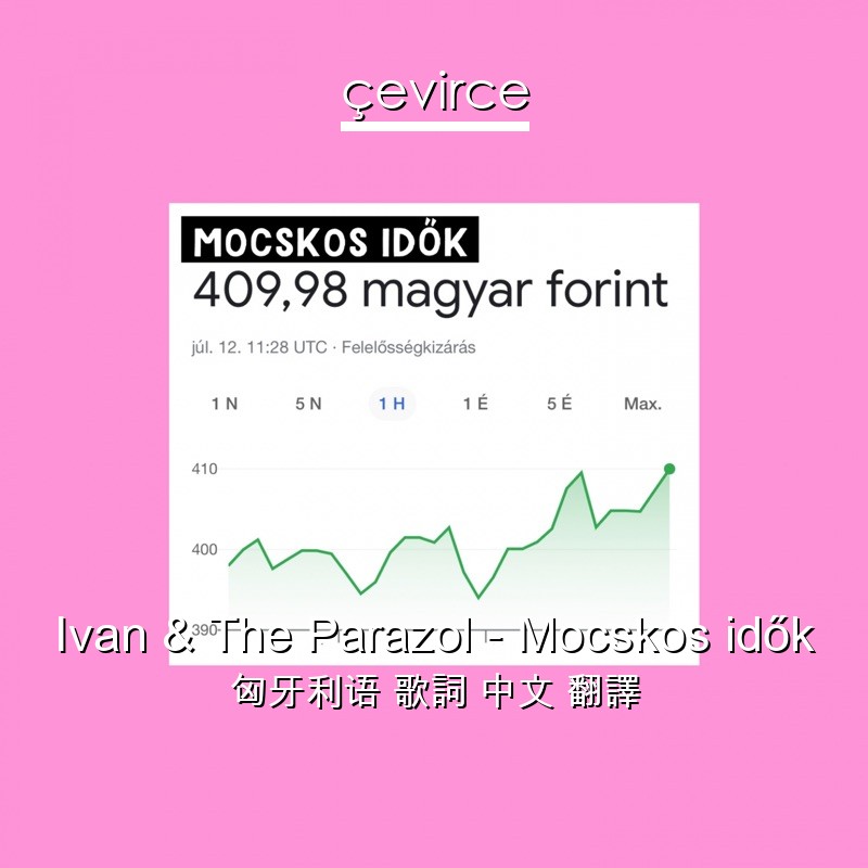 Ivan & The Parazol – Mocskos idők 匈牙利语 歌詞 中文 翻譯