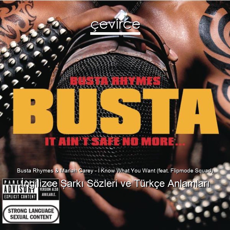 Busta Rhymes & Mariah Carey – I Know What You Want (feat. Flipmode Squad) İngilizce Şarkı Sözleri Türkçe Anlamları