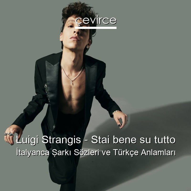 Luigi Strangis – Stai bene su tutto İtalyanca Şarkı Sözleri Türkçe Anlamları