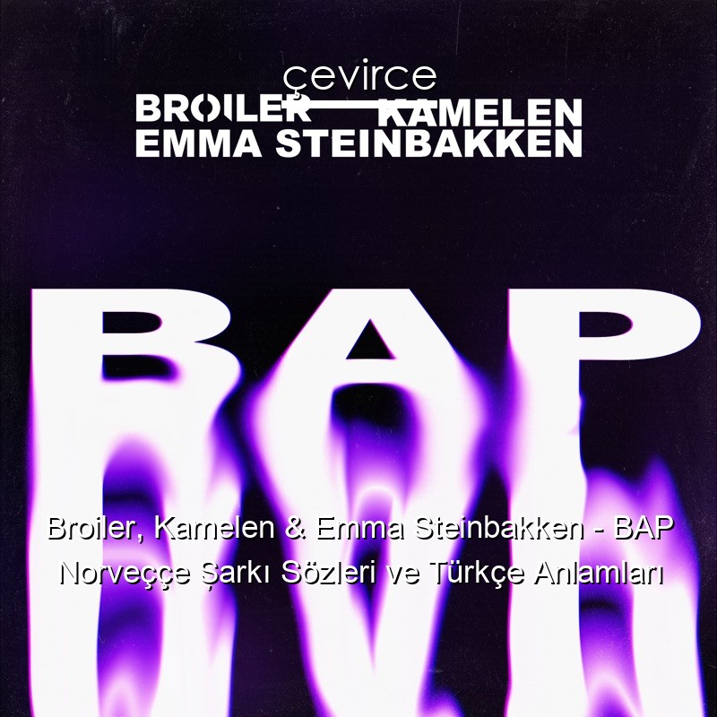 Broiler, Kamelen & Emma Steinbakken – BAP Norveççe Şarkı Sözleri Türkçe Anlamları