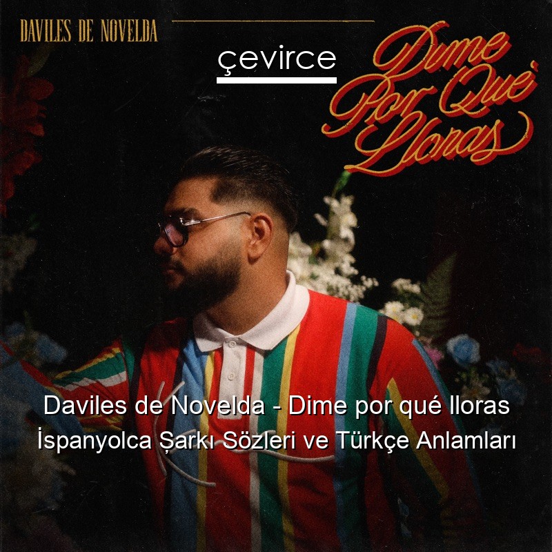 Daviles de Novelda – Dime por qué lloras İspanyolca Şarkı Sözleri Türkçe Anlamları
