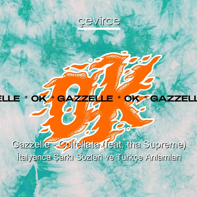Gazzelle – Coltellata (feat. tha Supreme) İtalyanca Şarkı Sözleri Türkçe Anlamları