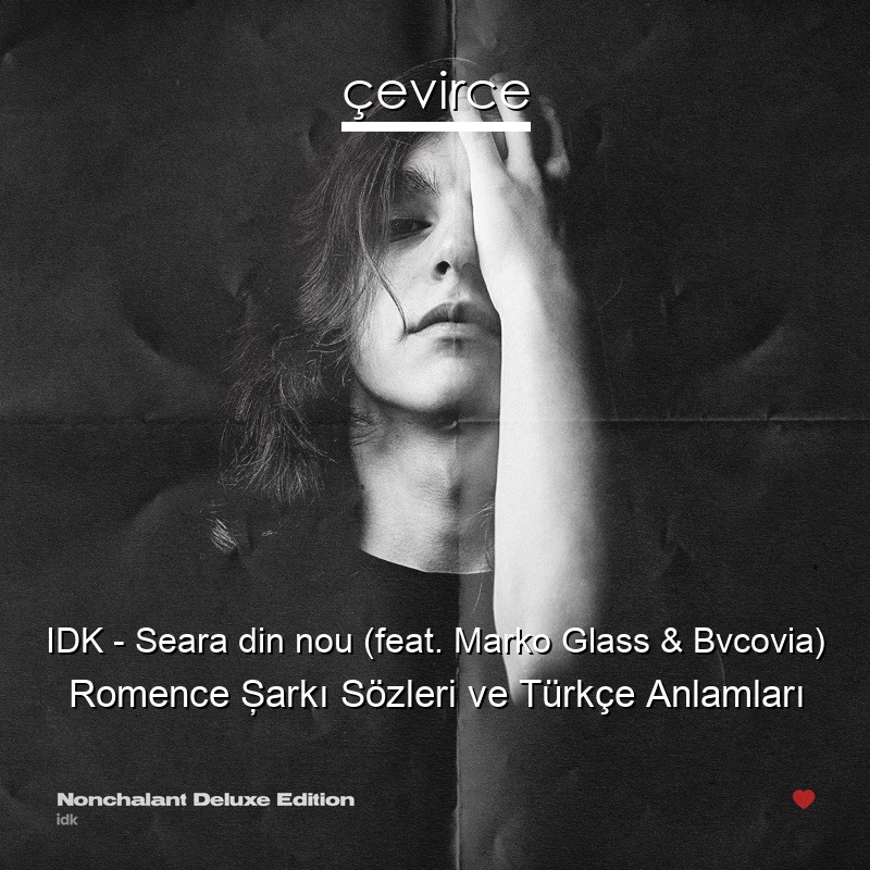 IDK – Seara din nou (feat. Marko Glass & Bvcovia) Romence Şarkı Sözleri Türkçe Anlamları