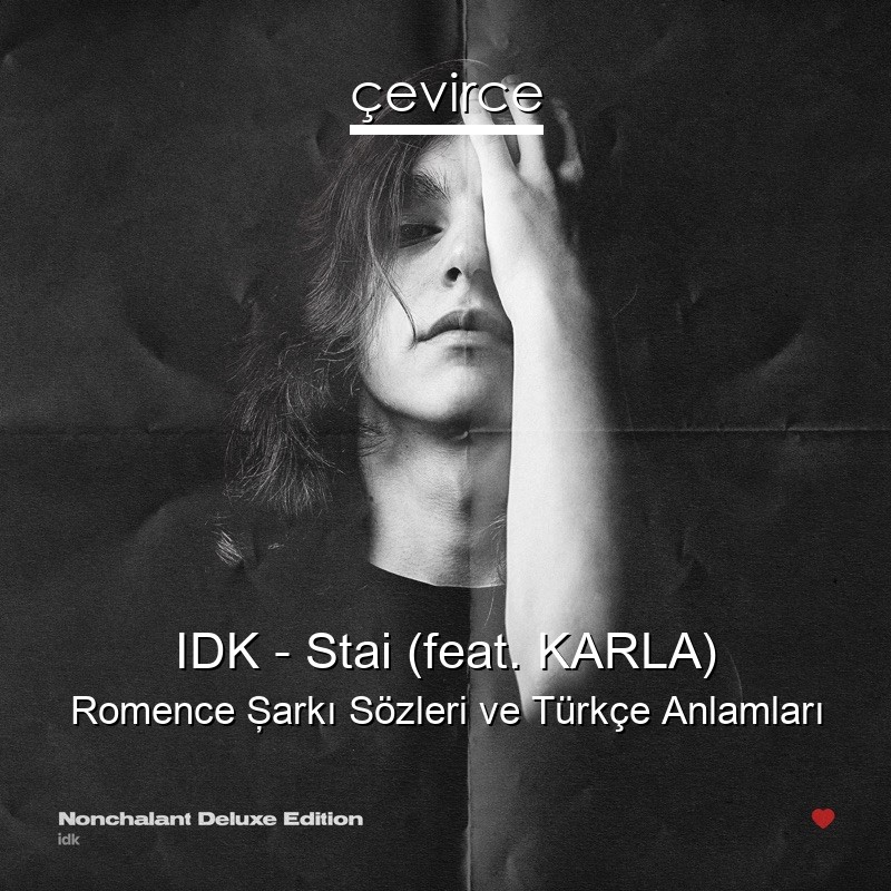 IDK – Stai (feat. KARLA) Romence Şarkı Sözleri Türkçe Anlamları