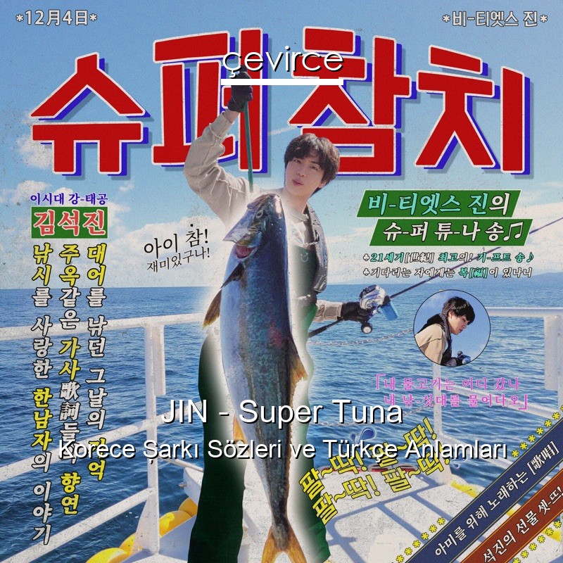 JIN – Super Tuna Korece Şarkı Sözleri Türkçe Anlamları