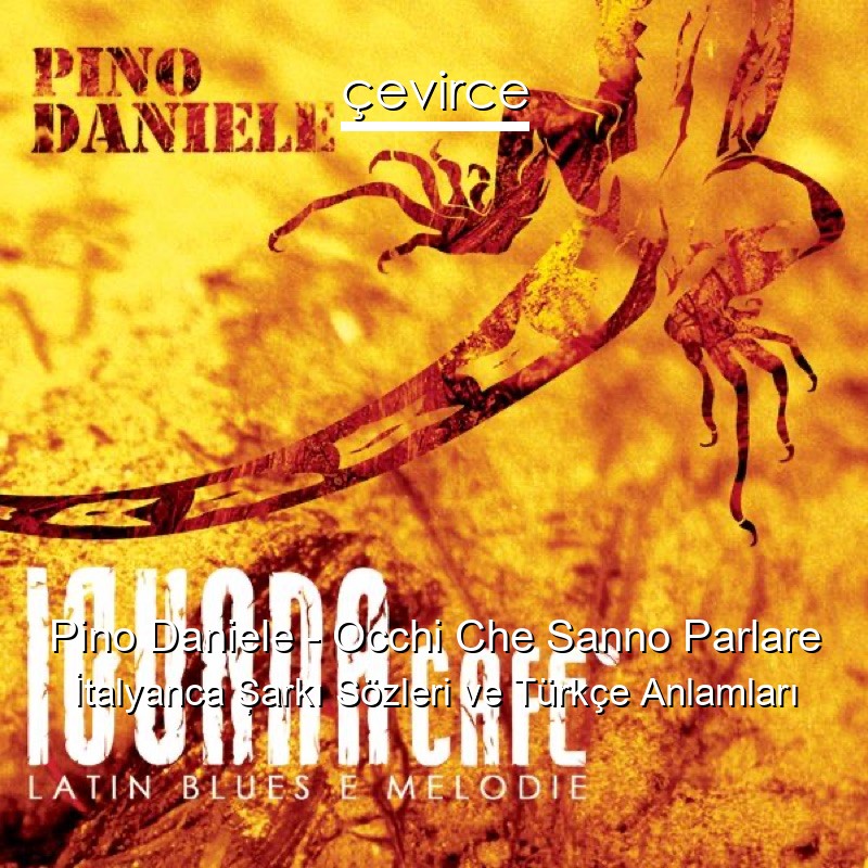 Pino Daniele – Occhi Che Sanno Parlare İtalyanca Şarkı Sözleri Türkçe Anlamları