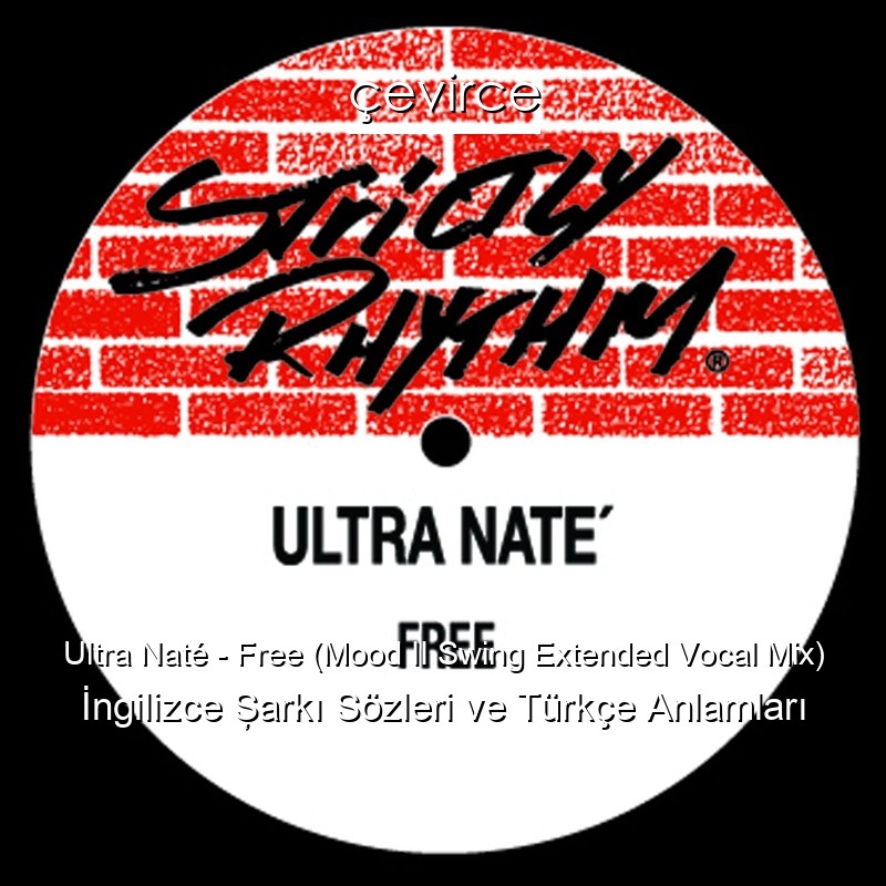Ultra Naté – Free (Mood II Swing Extended Vocal Mix) İngilizce Şarkı Sözleri Türkçe Anlamları