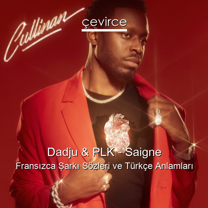 Dadju & PLK – Saigne Fransızca Şarkı Sözleri Türkçe Anlamları