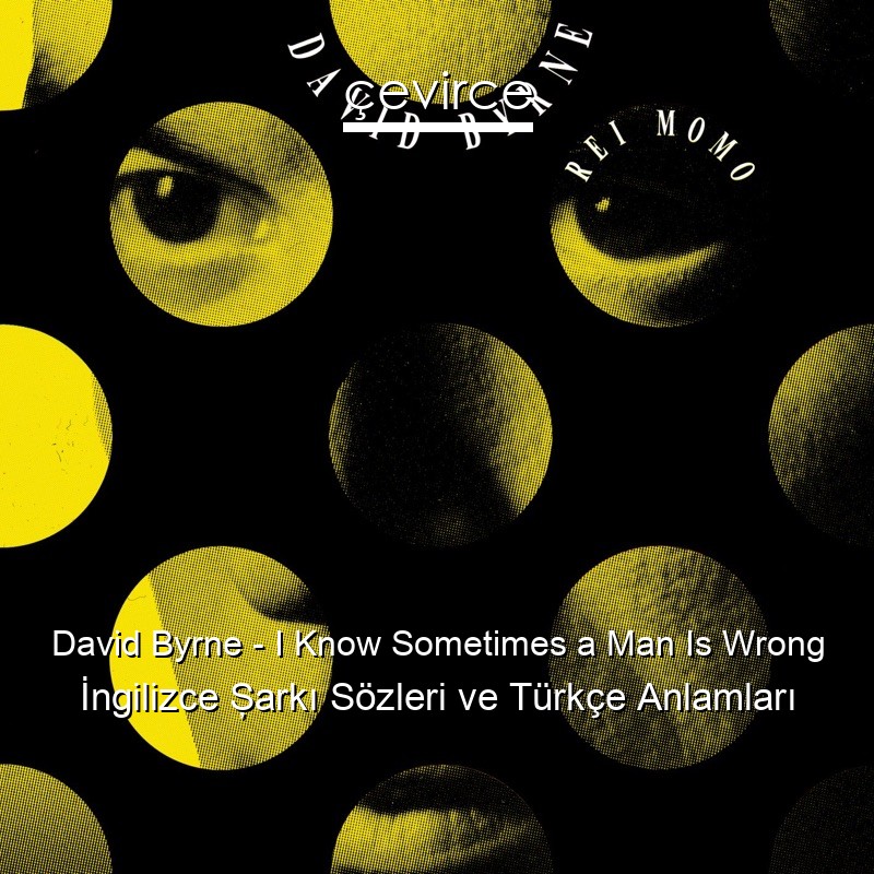 David Byrne – I Know Sometimes a Man Is Wrong İngilizce Şarkı Sözleri Türkçe Anlamları