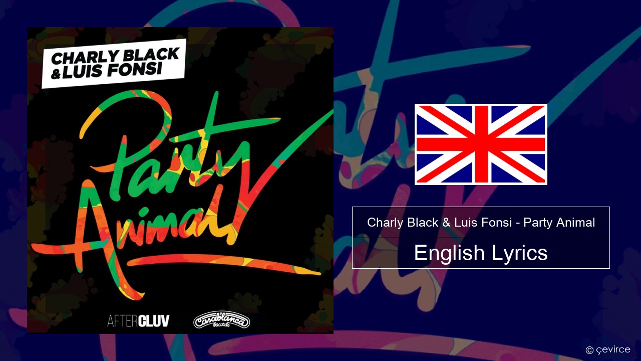 Charly Black & Luis Fonsi – Party Animal English Lyrics - lyrics | çevirce