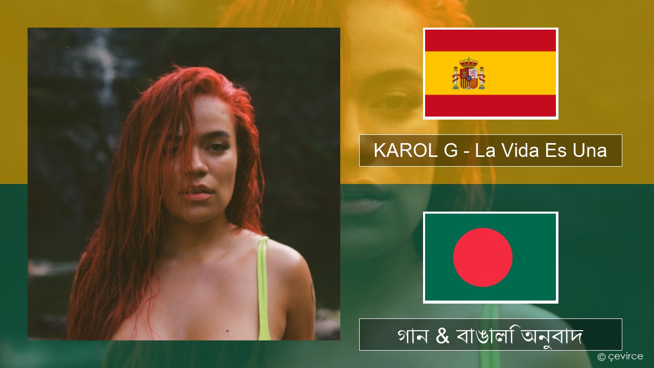 KAROL G – La Vida Es Una (From Puss in Boots: The Last Wish) স্প্যানিশ গান & বাঙালি অনুবাদ
