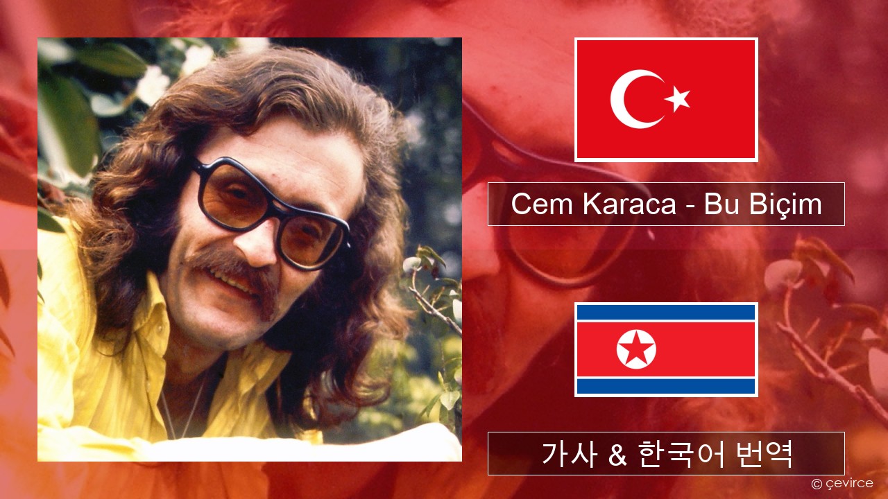 Cem Karaca – Bu Biçim 터키어 가사 & 한국어 번역