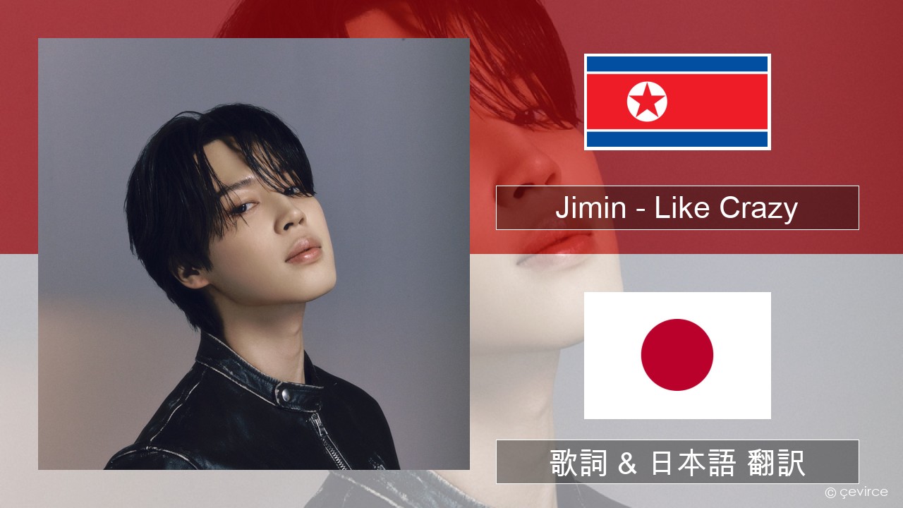 Jimin – Like Crazy 韓国語 歌詞 & 日本語 翻訳