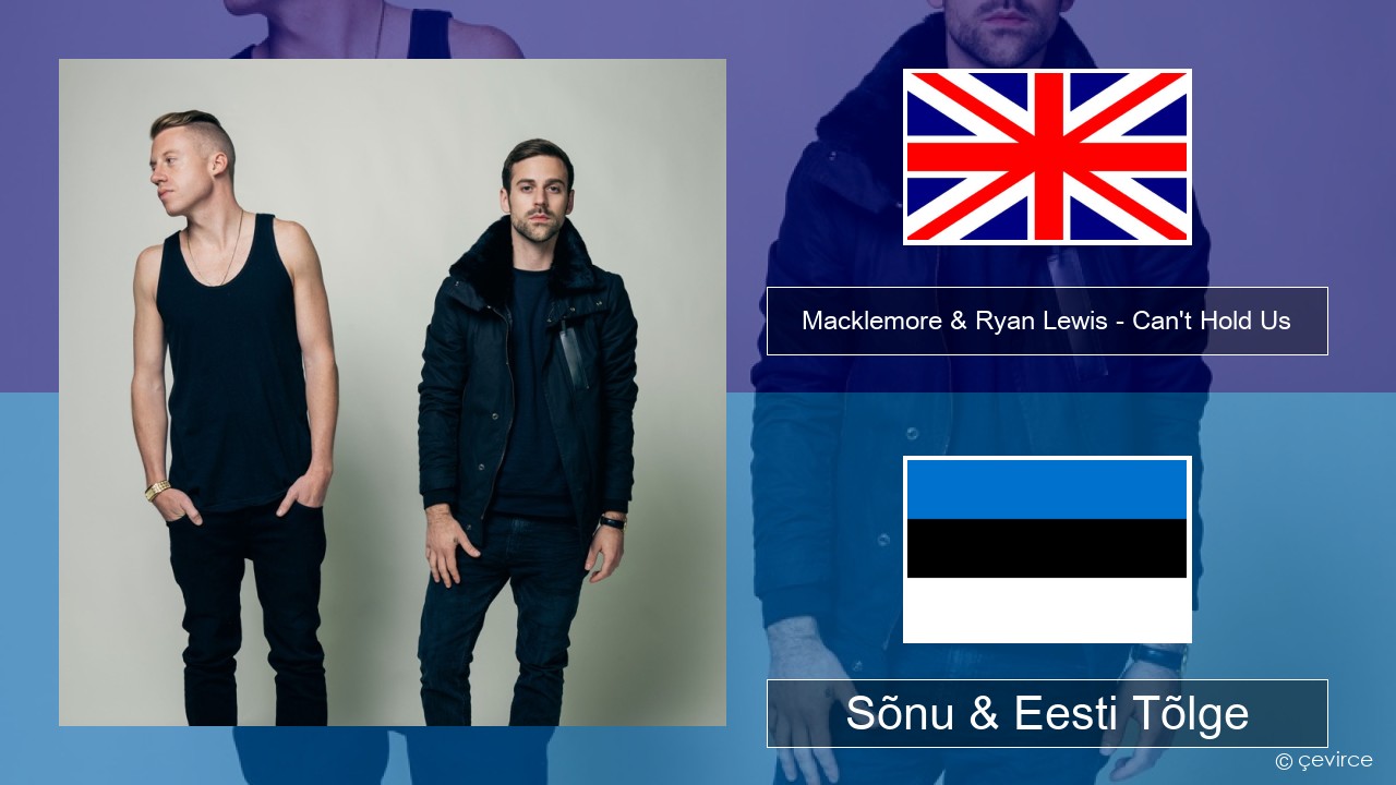 Macklemore & Ryan Lewis – Can’t Hold Us (feat. Ray Dalton) Inglise Sõnu & Eesti Tõlge