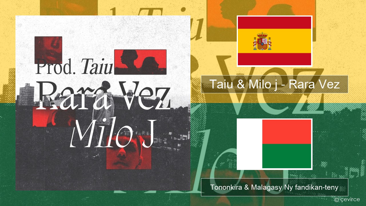 Taiu & Milo j – Rara Vez Espaniola Tononkira & Malagasy Ny fandikan-teny