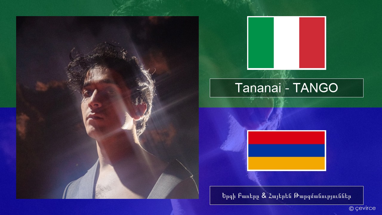 Tananai – TANGO Իտալերեն Երգի Բառերը & Հայերեն Թարգմանություններ