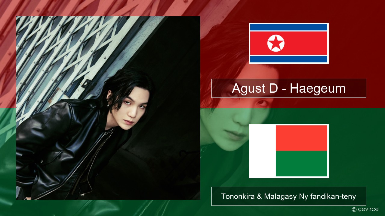 Agust D – Haegeum Koreana Tononkira & Malagasy Ny fandikan-teny