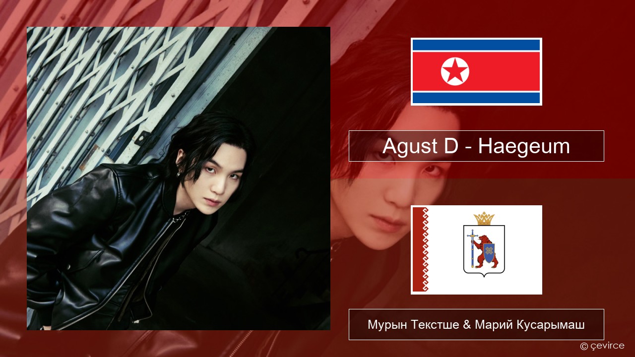Agust D – Haegeum Корейысе Мурын Текстше & Марий Кусарымаш