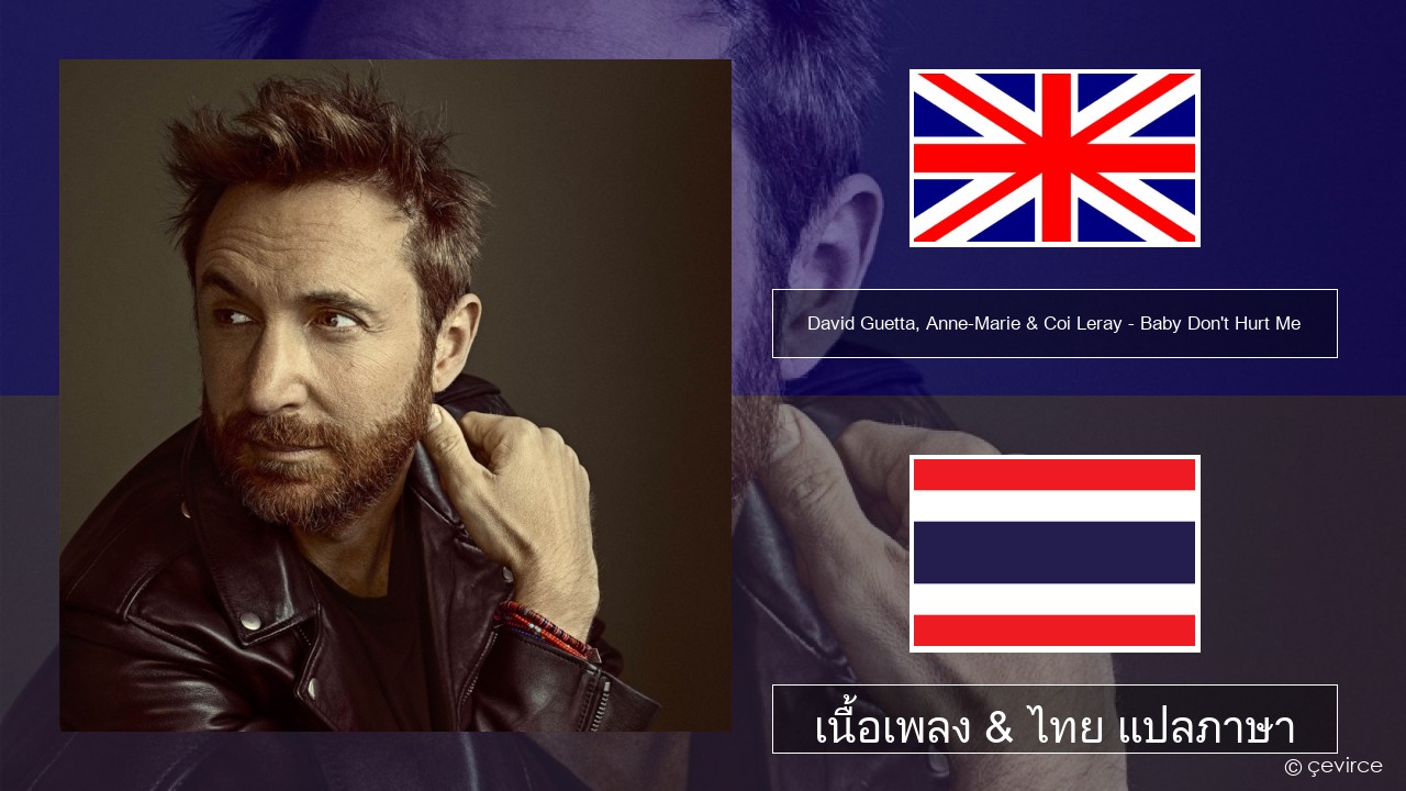 David Guetta, Anne-Marie & Coi Leray – Baby Don’t Hurt Me ภาษาไทย เนื้อเพลง & ไทย แปลภาษา