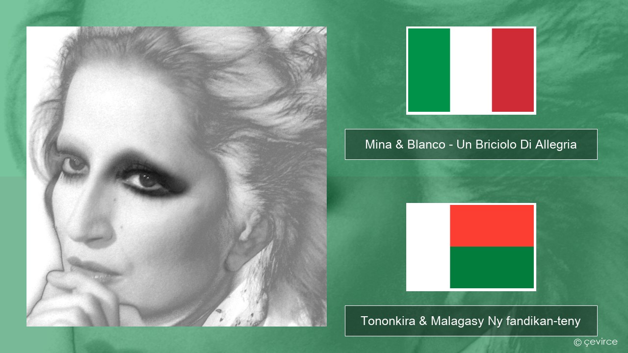 Mina & Blanco – Un Briciolo Di Allegria (con Blanco) Italiana Tononkira & Malagasy Ny fandikan-teny