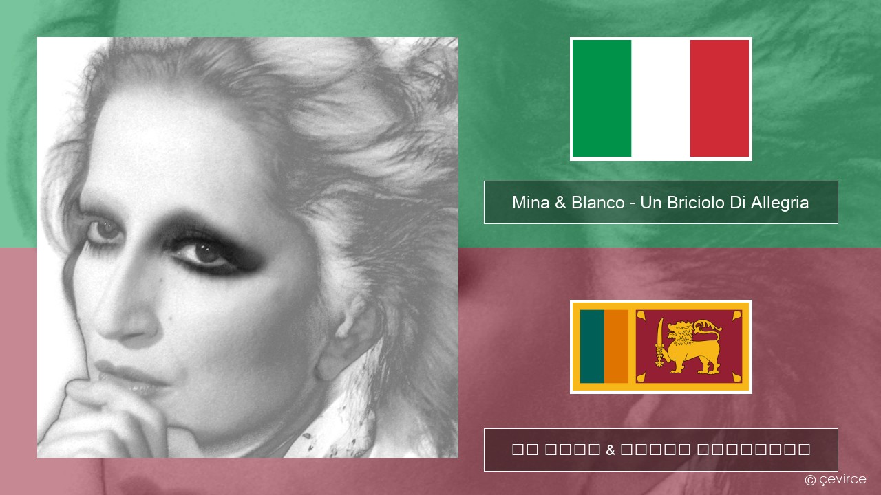 Mina & Blanco – Un Briciolo Di Allegria (con Blanco) ඉතාලි පද රචනය & සිංහල පරිවර්තන