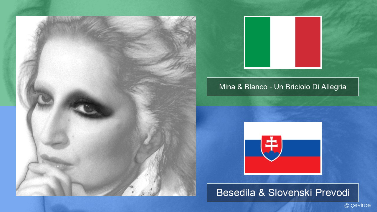 Mina & Blanco – Un Briciolo Di Allegria (con Blanco) Italijanski Besedila & Slovenski Prevodi