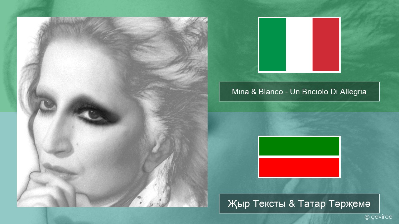 Mina & Blanco – Un Briciolo Di Allegria (con Blanco) Итальян Җыр Тексты & Татар Тәрҗемә