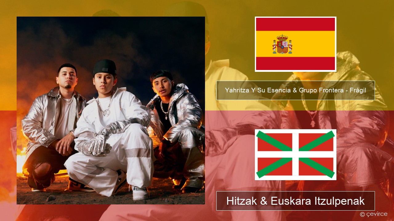 Yahritza Y Su Esencia & Grupo Frontera – Frágil Espainiako Hitzak & Euskara Itzulpenak