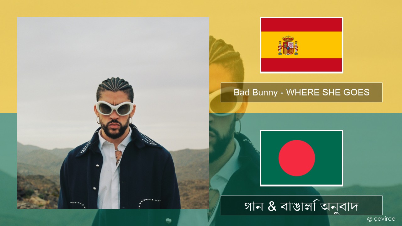 Bad Bunny – WHERE SHE GOES স্প্যানিশ গান & বাঙালি অনুবাদ