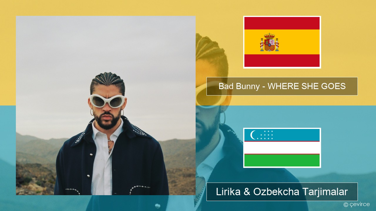 Bad Bunny – WHERE SHE GOES Ispancha Lirika & Ozbekcha Tarjimalar