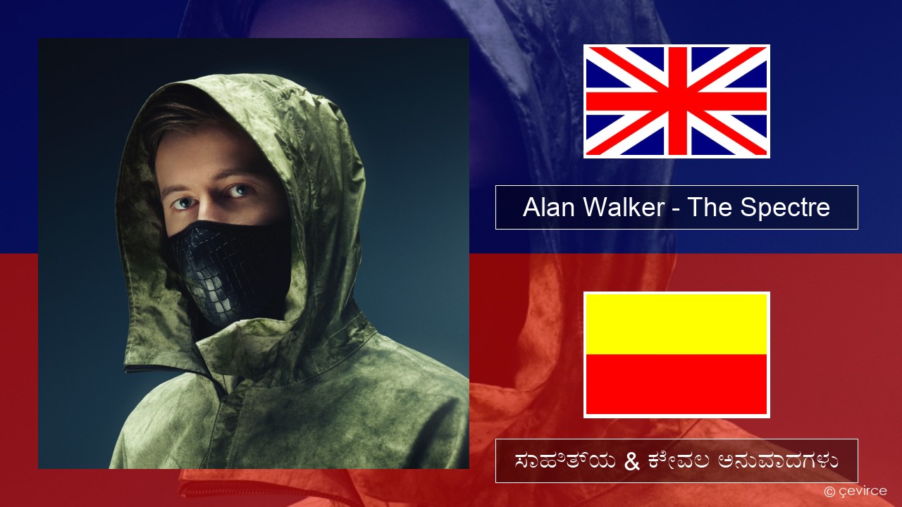 Alan Walker – The Spectre ಇಂಗ್ಲೀಷ್ ಸಾಹಿತ್ಯ & ಕೇವಲ ಅನುವಾದಗಳು