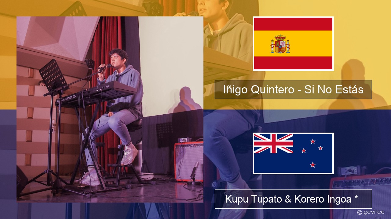 Iñigo Quintero – Si No Estás Ingoa *  Kupu Tūpato & Korero Ingoa *