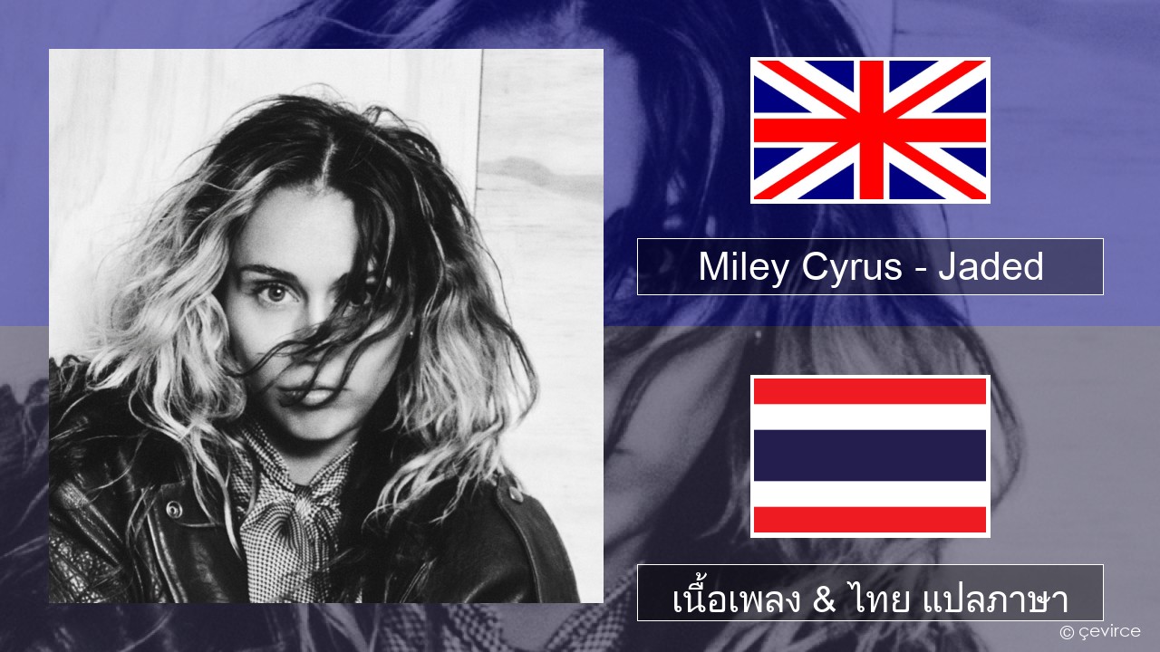 Miley Cyrus – Jaded ภาษาไทย เนื้อเพลง & ไทย แปลภาษา