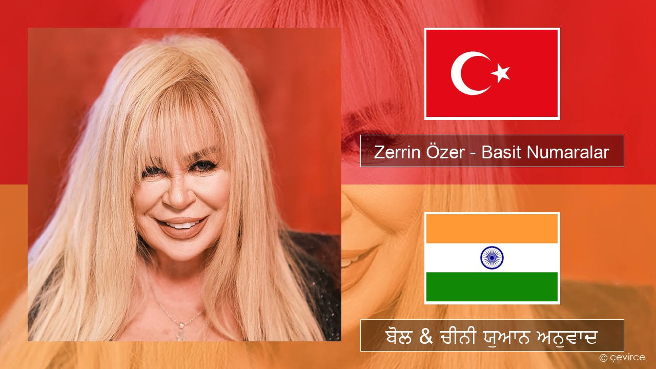 Zerrin Özer – Basit Numaralar ਤੁਰਕਿਸ਼ ਬੋਲ & ਚੀਨੀ ਯੁਆਨ ਅਨੁਵਾਦ