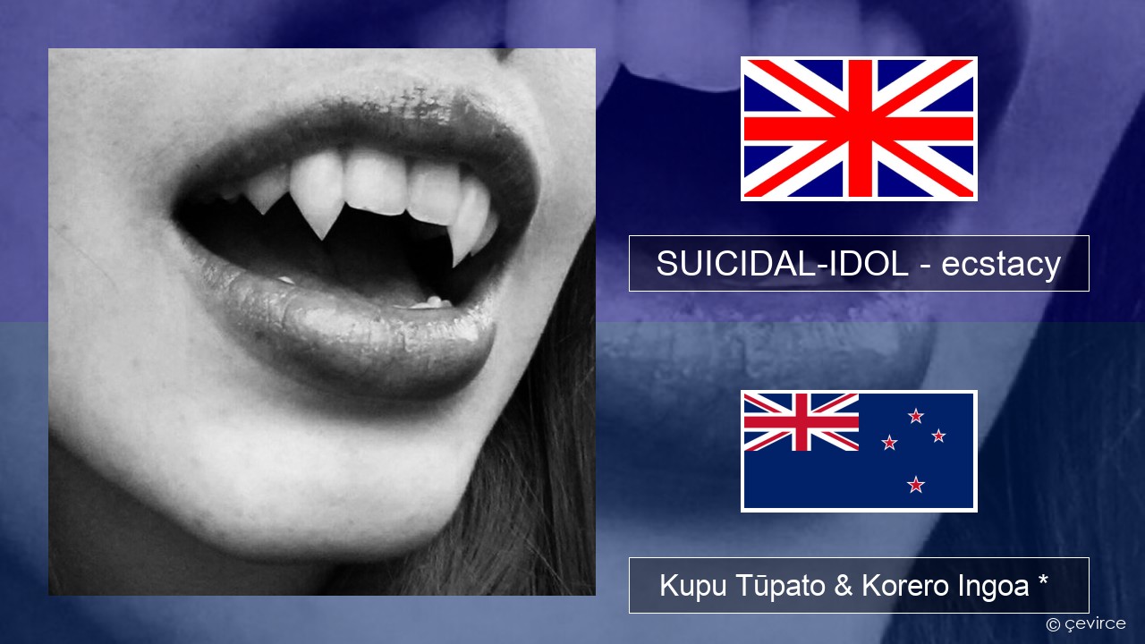 SUICIDAL-IDOL – ecstacy (super slowed) Ingoa *  Kupu Tūpato & Korero Ingoa *