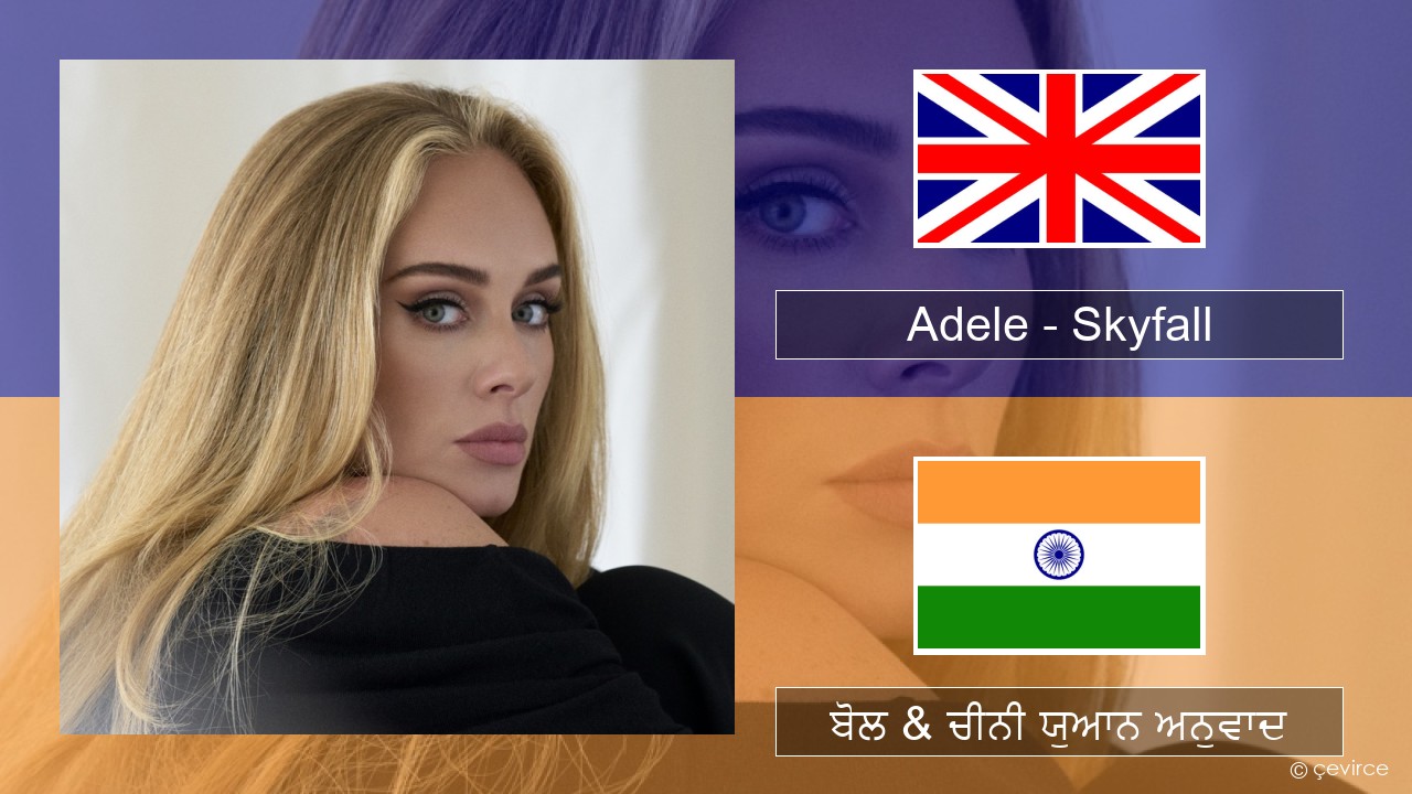 Adele – Skyfall (ਈ-ਕਰੋਮ) ਬੋਲ & ਚੀਨੀ ਯੁਆਨ ਅਨੁਵਾਦ
