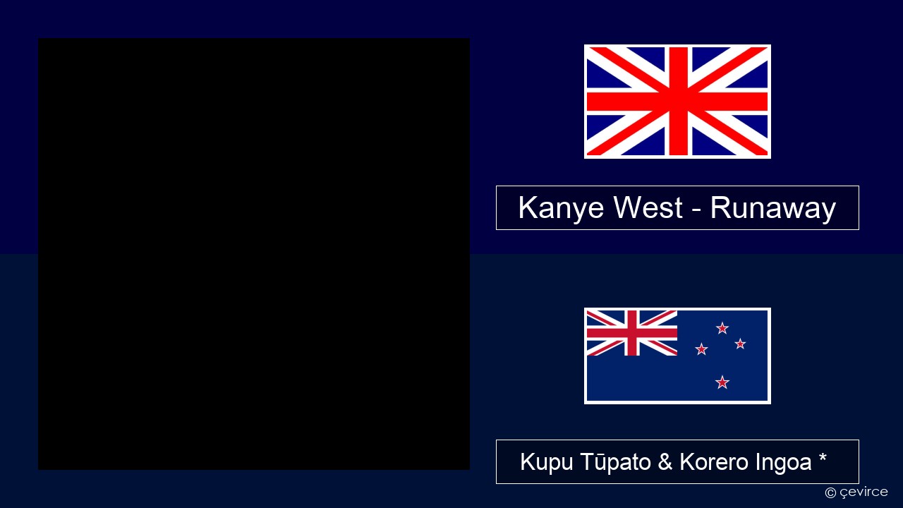 Kanye West – Runaway (feat. Pusha T) Ingoa *  Kupu Tūpato & Korero Ingoa *