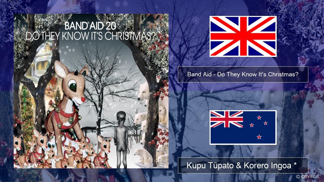 Band Aid – Do They Know It’s Christmas? Ingoa *  Kupu Tūpato & Korero Ingoa *