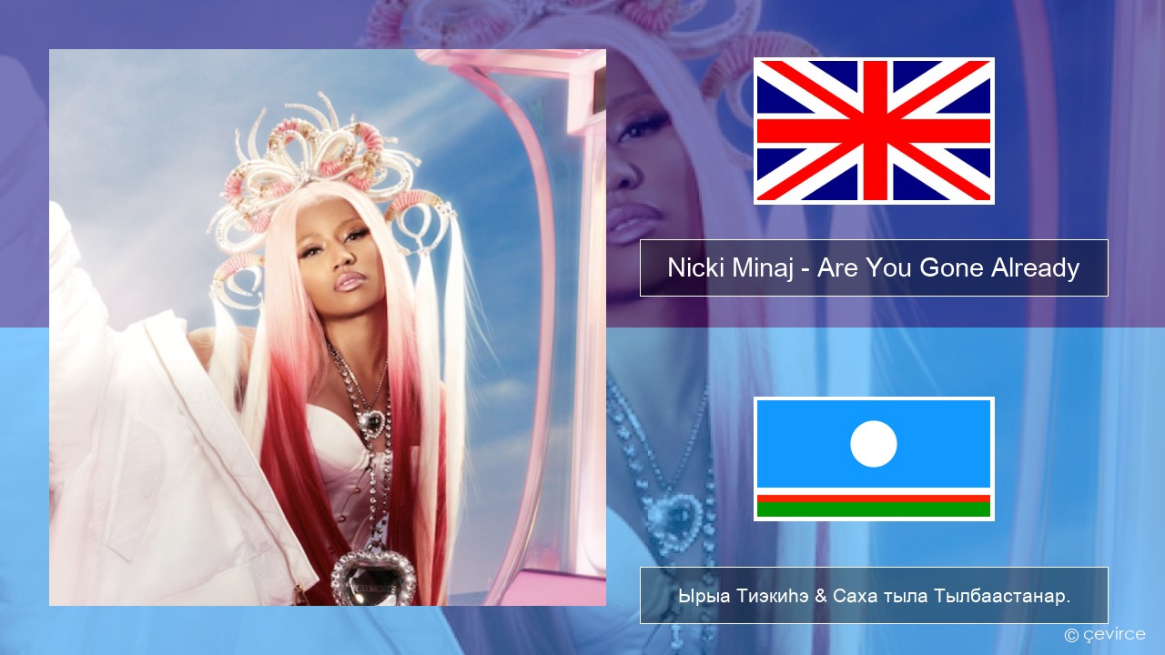 Nicki Minaj – Are You Gone Already Английскай Ырыа Тиэкиһэ & Саха тыла Тылбаастанар.